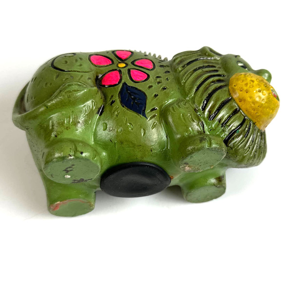 1970's Lion Bank, Pen And Note Holder Neon Black Light Glowy Pink Green Yellow - Picture 8 of 13